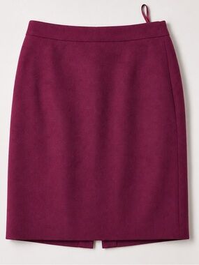 J.Crew Wool Blend The Pencil Skirt Burgundy Pink Career Office Skirt Size 6